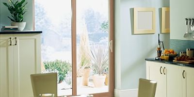 Modern sliding patio door